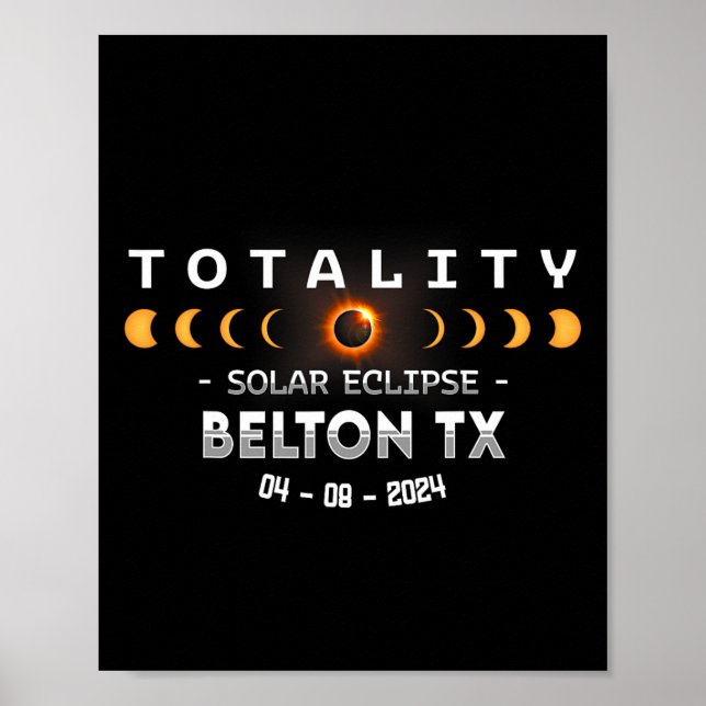 Tx Total Solar Eclipse 2024  Poster (Front)