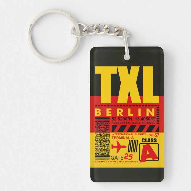 TXL Tegel Berlin Airport Key Ring (Front)