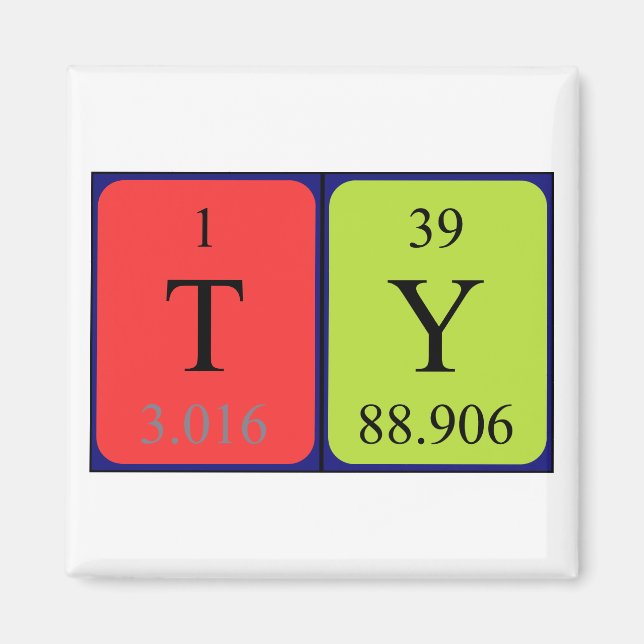 Ty periodic table name magnet (Front)