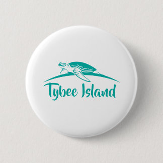 Tybee Green Turtle 6 Cm Round Badge