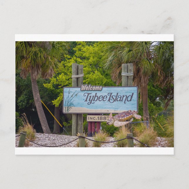 tybee island beach postcard (Front)