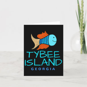 Tybee Island , Fish Vacation Tybee Georgia Shirt  Card