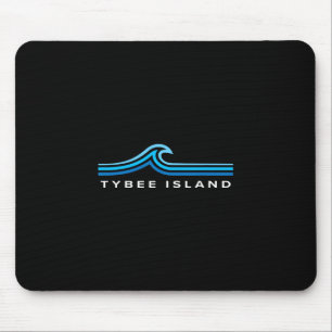 Tybee Island Ga Waves Vintage Mens Women Girls Boy Mouse Pad