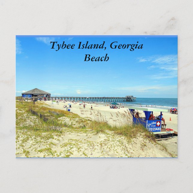Tybee Island, Georgia Beach Postcard (Front)