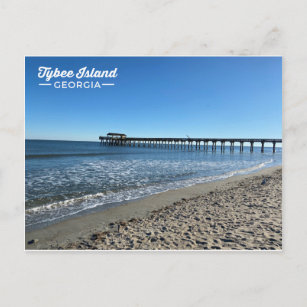 Tybee Island Georgia Pier Beach Postcard