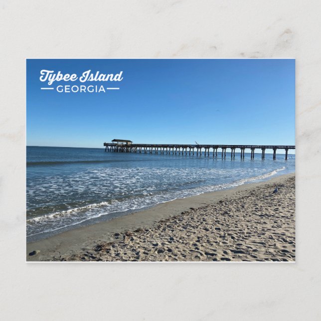 Tybee Island Georgia Pier Beach Postcard (Front)