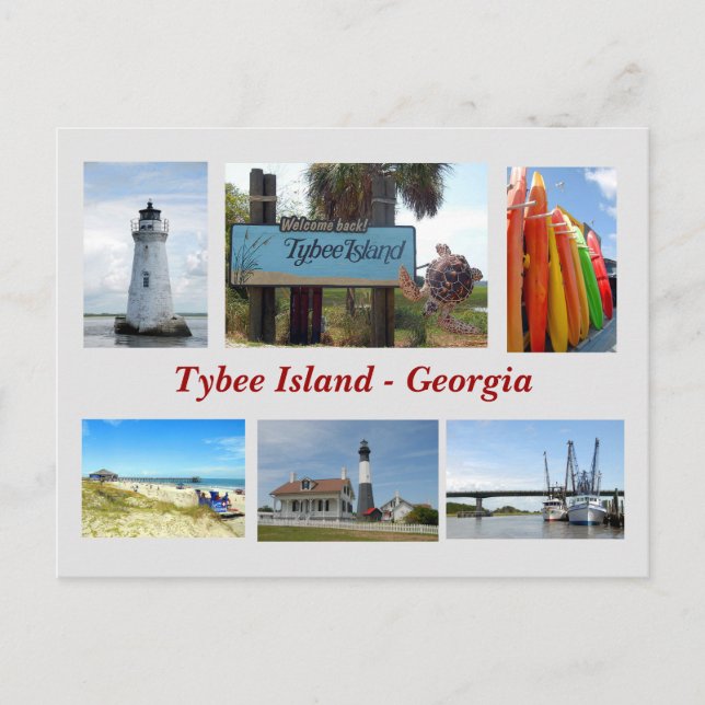Tybee Island, Georgia Postcard (Front)