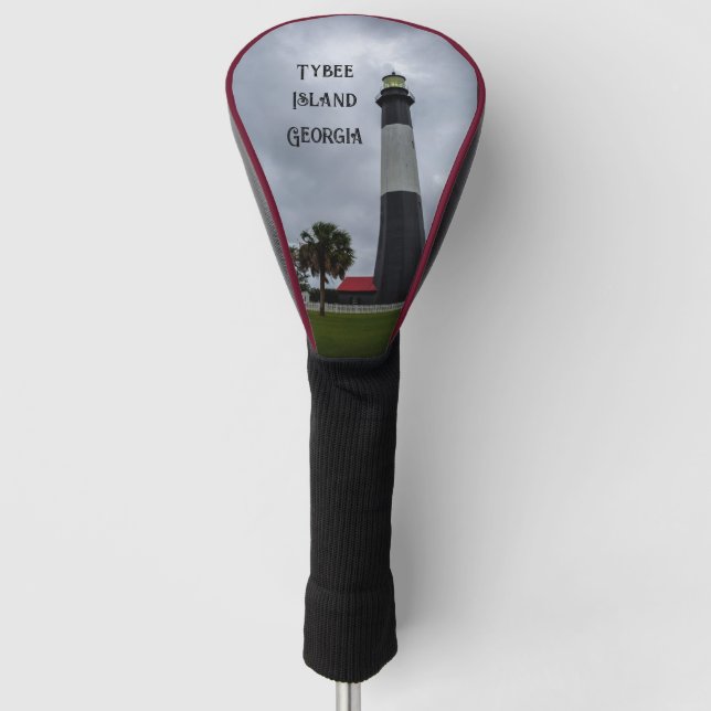 Tybee Island Lighthouse Georgia Golf Head Cover (Front)