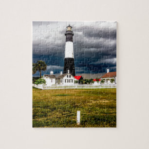 tybee island lighthouse savannah georgia ocean eve jigsaw puzzle