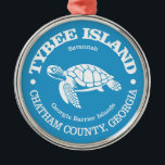 Tybee Island (sea turtle) Metal Tree Decoration<br><div class="desc">Tybee Island,  Georgia.</div>