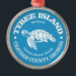 Tybee Island (sea turtle) Metal Tree Decoration<br><div class="desc">Tybee Island,  Georgia.</div>