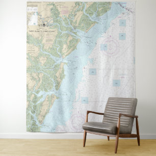 Tybee Island to Doboy Sound Nautical Chart 11509 Tapestry