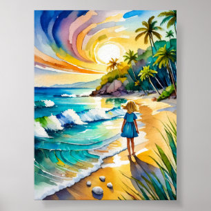Tybee Island Watercolor Art Print