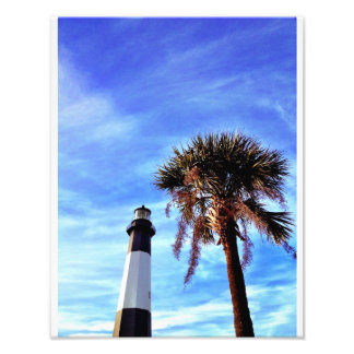 Tybee Lighthouse with Palmetto Photo Print