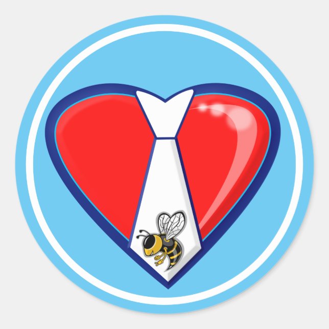 TYBEE LOVE  CLASSIC ROUND STICKER (Front)