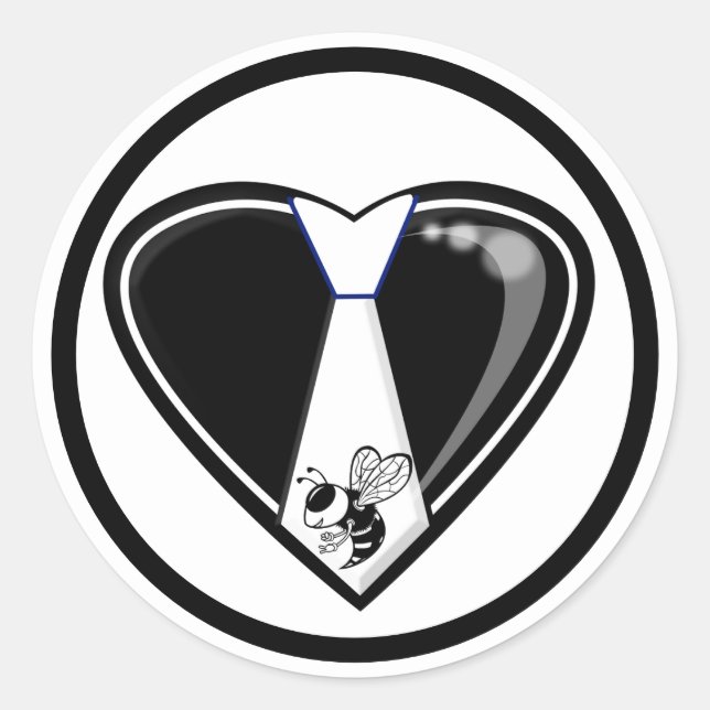 TYBEE LOVE  CLASSIC ROUND STICKER (Front)