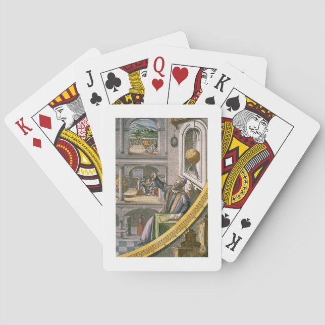 Tycho Brahe (1546-1601) aged 40, amongst his astro Playing Cards (Back)