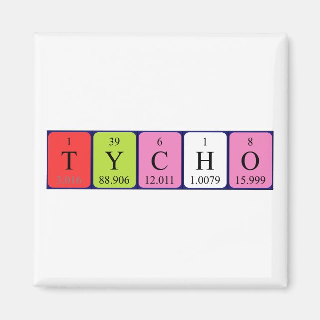 Tycho periodic table name magnet (Front)
