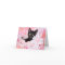 Tye Black Kitten Pink Floral blank notecard