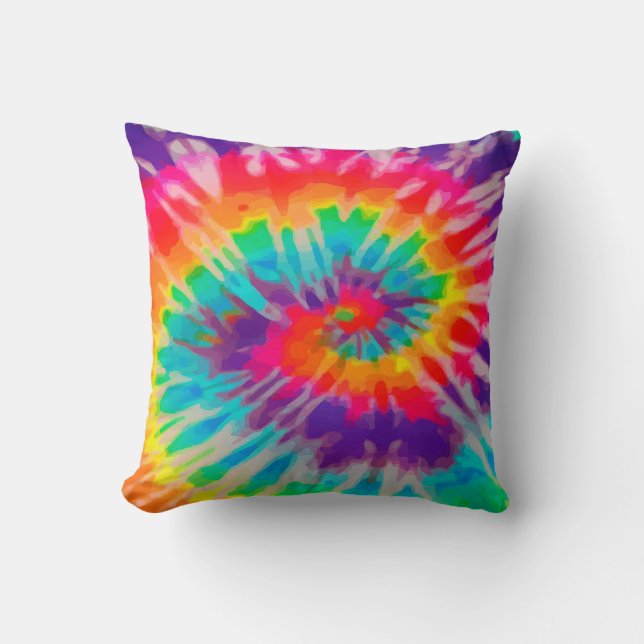 Tye-Dye-3 Throw Pillow (Front)