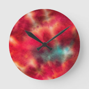 Tye Dye #4 Round Clock