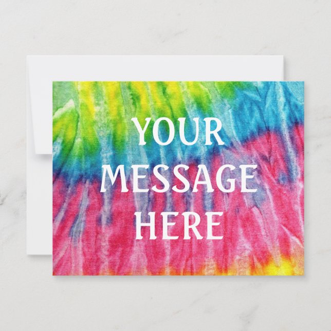 Tye dye  background - Customise your own Invitation (Front)