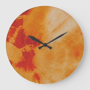 Tye Dye Composition #12 by Michael Moffa Large Clock