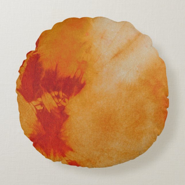 Tye Dye Composition #12 by Michael Moffa Round Cushion (Front)
