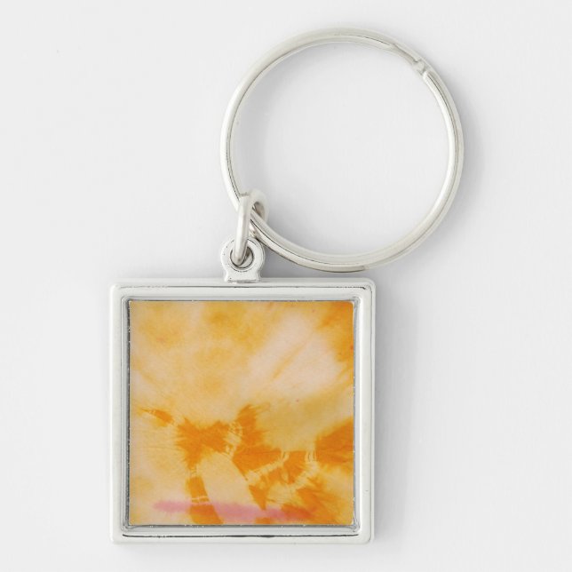 Tye Dye Composition #4 by Michael Moffa Key Ring (Front)