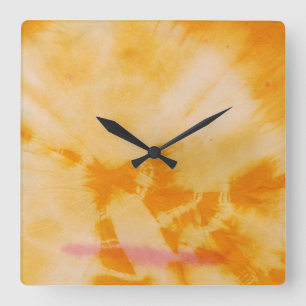 Tye Dye Composition #4 by Michael Moffa Square Wall Clock