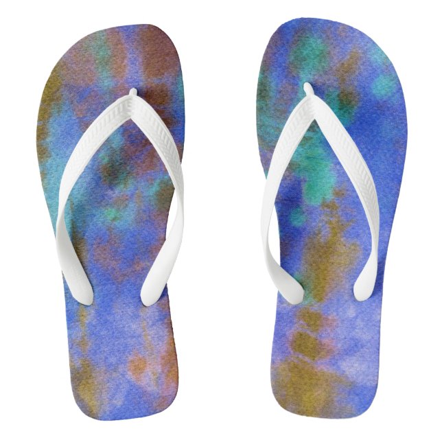 Tye Dye Composition #9 by Michael Moffa Jandals (Footbed)