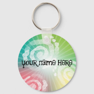 Tye-Dye Design Key Ring