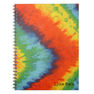 Tye Dye look Background, Personalised Notebook
