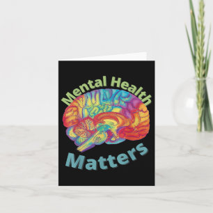 Tye Dye Mental Health S Human Brain Illness Awaren Card