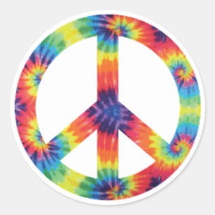 TYE DYE PEACE STICKERS