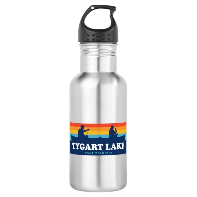 Tygart Lake West Virginia Canoe 532 Ml Water Bottle (Front)