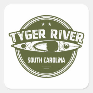 Tyger River, South Carolina Square Sticker