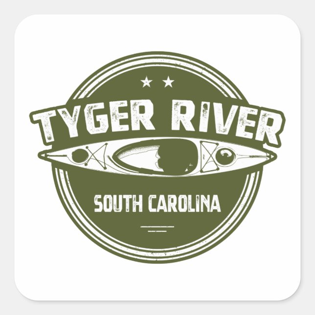 Tyger River, South Carolina Square Sticker (Front)