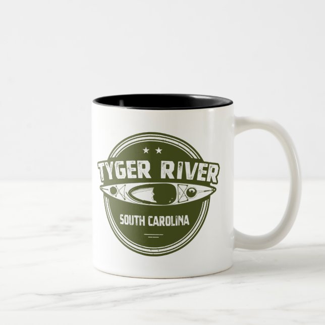 Tyger River, South Carolina Two-Tone Coffee Mug (Right)