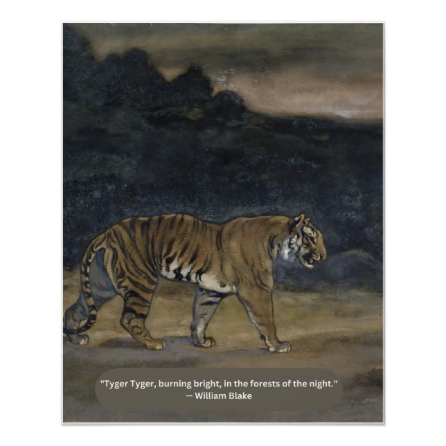 Tyger Tyger Burning Bright-Vintage Oil Poster (Front)