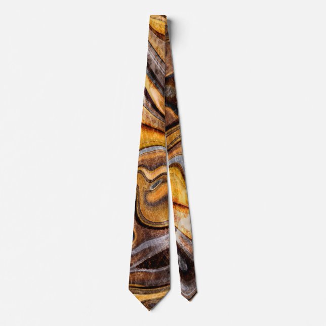 Tyger's Eye Gemstone Textures Tie (Front)