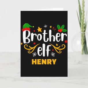 Tygraphy Brother Elf Fun Family Matching  Card