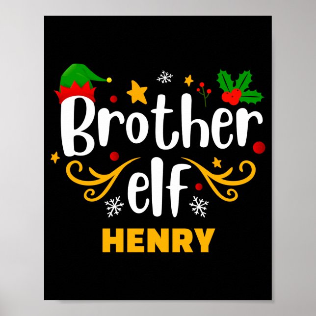 Tygraphy Brother Elf Fun Family Matching  Poster (Front)