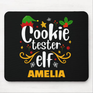 Tygraphy Cookie Tester Elf Family Matching Mouse Pad