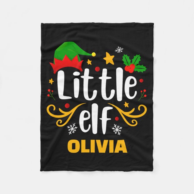 Tygraphy Little Elf Fun Family Matching  Fleece Blanket (Front)