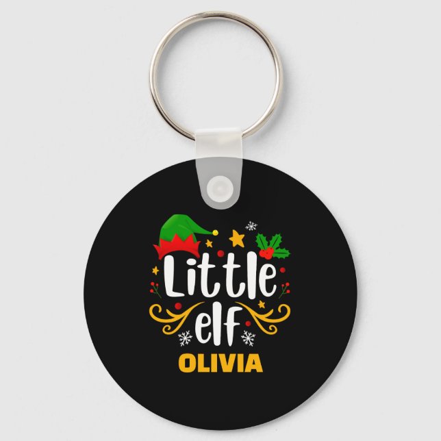 Tygraphy Little Elf Fun Family Matching  Key Ring (Front)