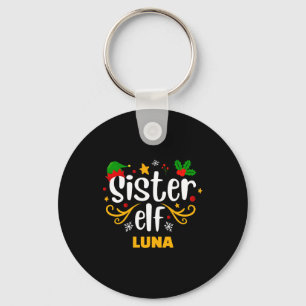 Tygraphy Sister Elf Fun Family Matching  Key Ring