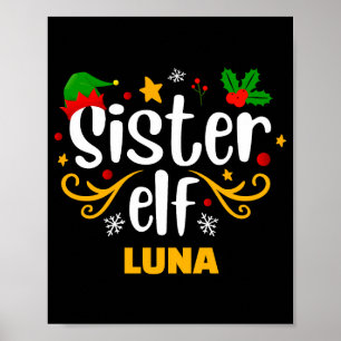 Tygraphy Sister Elf Fun Family Matching  Poster