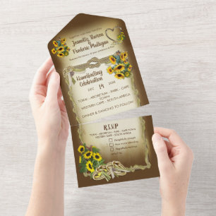 Tying & Knot Celebration All in One Wedding Invite