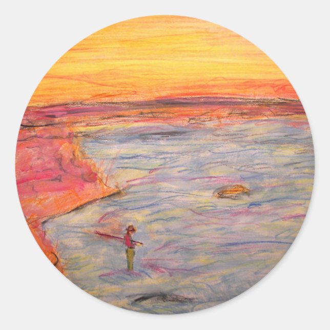 tying one on classic round sticker (Front)